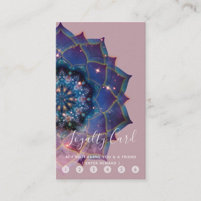 Cartão De Fidelidade Nebula Bloom | Mandala (Frente)