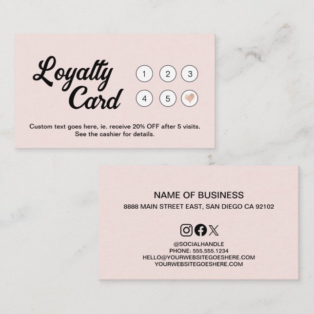 Cartão De Fidelidade Negócio de Salão Moderno Mínimo Branco Esbranquiça (Frente/Verso)