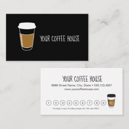Cartão De Fidelidade Negócios de Café Personalizável