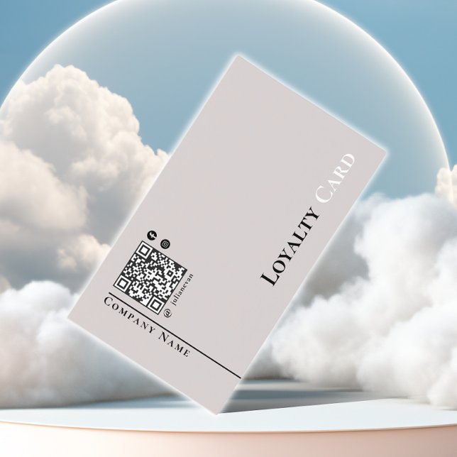 Cartão de fidelidade neutro elegante moderno (Criador carregado)
