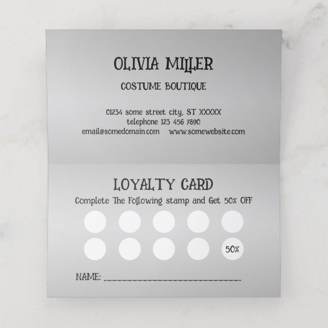 Cartão De Fidelidade Noite de Dia das Bruxas com Casa Assombrada, Morce (Interior Desdobrado)