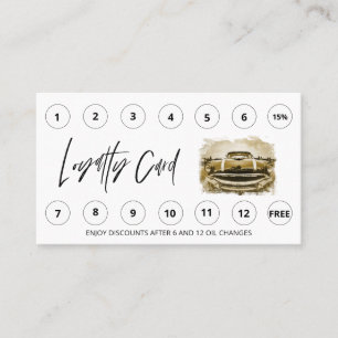 Cartão De Fidelidade *~* Obrigado A Recompensar O LOGOTIPO Wash Do Carr