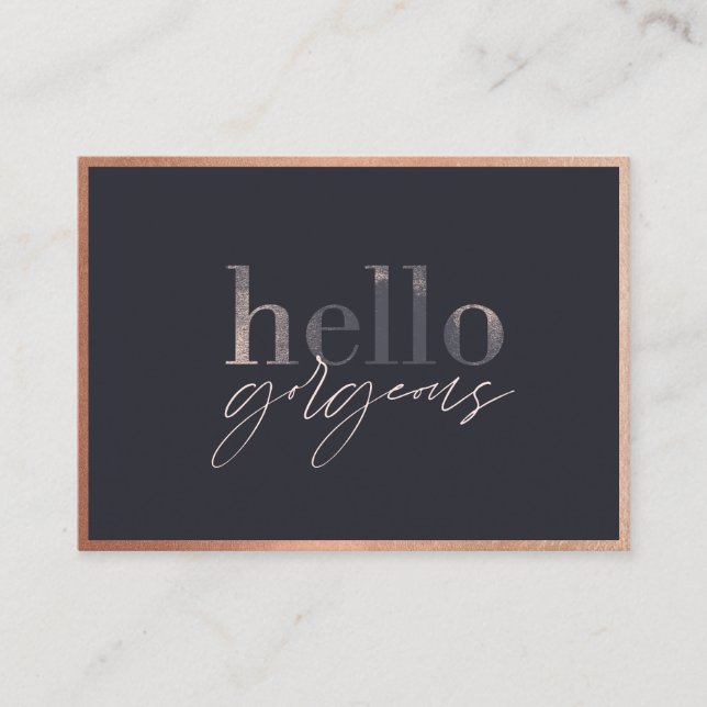 Cartão De Fidelidade Olá, Linda, Obrigado Pela Beleza Da Sua Empresa (Frente)