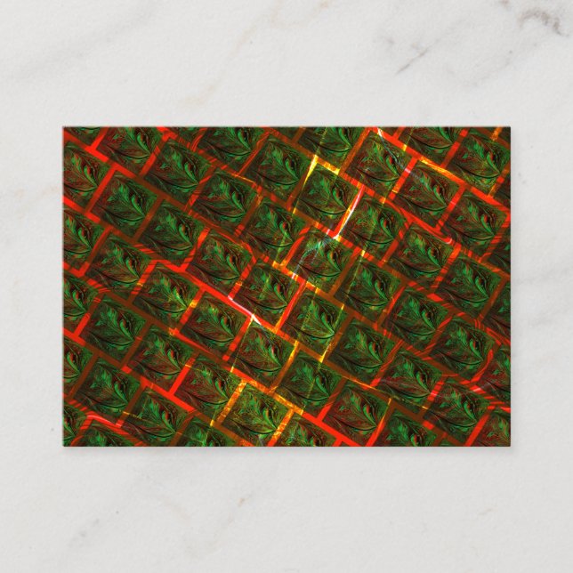 Cartão De Fidelidade "Olhos verdes enquadrados", arranhões ou grelha ve (Frente)