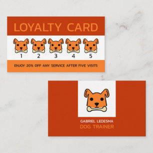 Cartão De Fidelidade Orange Dog, empresa de formação de cães