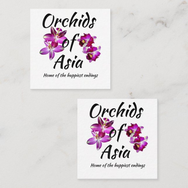 Cartão De Fidelidade Orquídeas da Ásia (Frente/Verso)