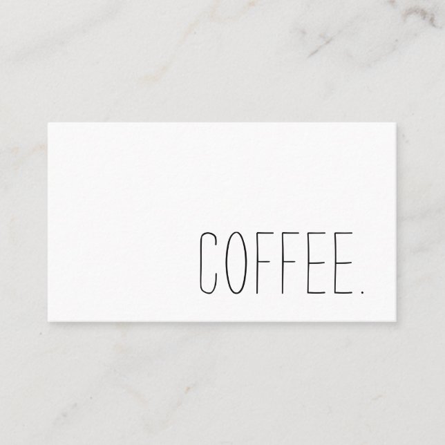Cartão De Fidelidade Pagamento Simples de Lealdade de Compro de Café (Frente)