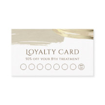 Cartão de fidelidade Paint Brush do Dourado Traço