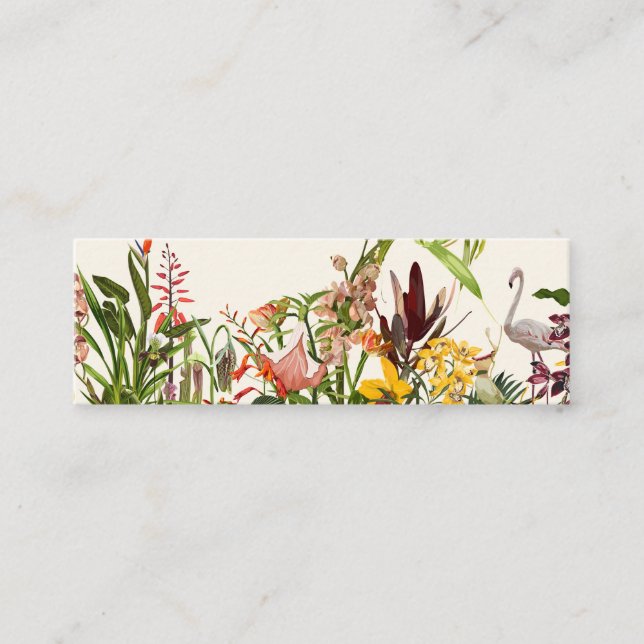 Cartão De Fidelidade Paisagem botânica tropical. (Frente)