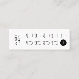 Cartão de fidelidade para café, limpo e simples, o