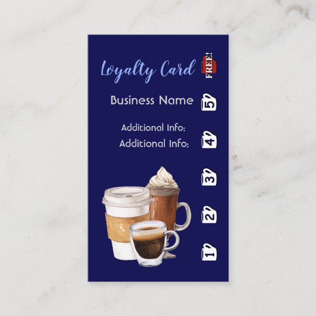 Cartão de Fidelidade para Compro Café 4 (Frente)