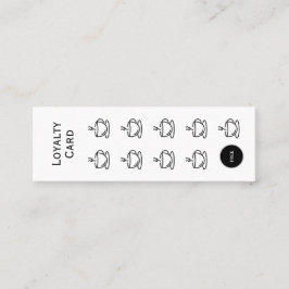 Cartão de fidelidade para copa de café, orçamento 