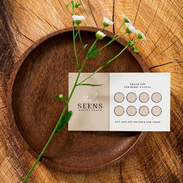 Cartão de Fidelidade para Desconto de Cor do Paste (Criador carregado)