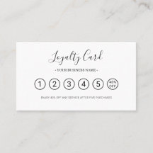 Cartão de fidelidade para o logotipo profissional