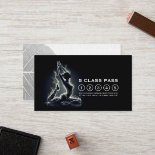 Cartão De Fidelidade Passagem de classe instrutora do Rei Pigeon Yoga, 