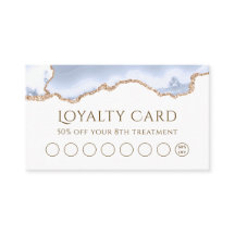 cartão de fidelidade pastel blue agate