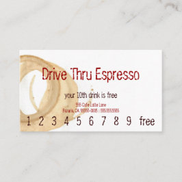 Cartão De Fidelidade Penicilina da lealdade da bebida da mancha do café