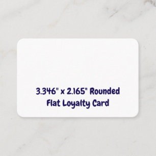 Cartão De Fidelidade Personalizado 3,346" x 2,165" Redondo Plano