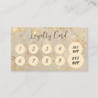 Cartão de Fidelidade Personalizado Gold Opal para