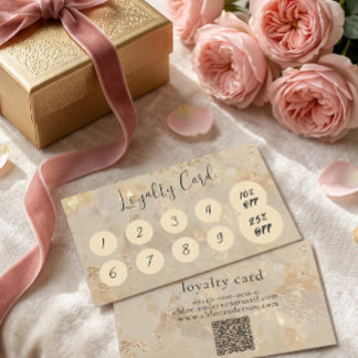 Cartão de Fidelidade Personalizado Gold Opal para