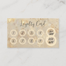 Cartão de Fidelidade Personalizado Gold Opal para