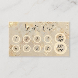 Cartão de Fidelidade Personalizado Gold Opal para