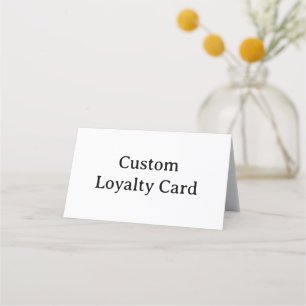 Cartão De Fidelidade personalizar simples Tenda Horizontal personalizad
