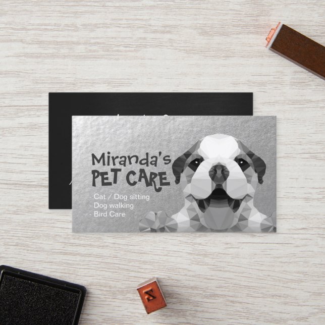 Cartão De Fidelidade Pet Care Sentando Banho e Alinhando Punch Lealdade (Frente/Verso In Situ)