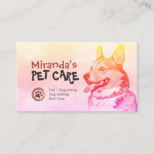 Cartão De Fidelidade Pet Care Sentando Banho e Alinhando Punch Lealdade