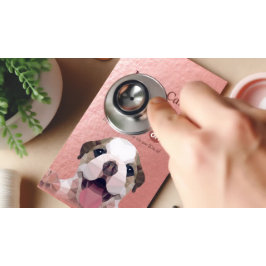 Cartão De Fidelidade Pet Care Sentando Banho e Alinhando Punch Lealdade