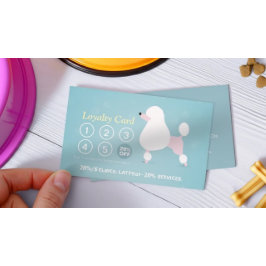 Cartão De Fidelidade Pet Care Sentando Banho e Alinhando Punch Lealdade