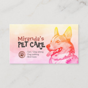 Cartão De Fidelidade Pet Care Sentando Banho e Alinhando Punch Lealdade