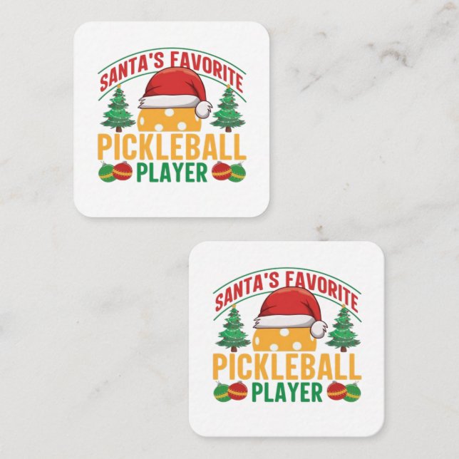 Cartão De Fidelidade Pickleball no Natal (Frente/Verso)