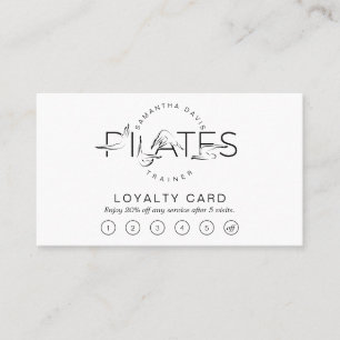 Cartão De Fidelidade Pilates Possui Palavras em Pilatos