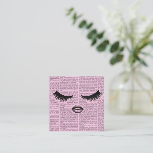 Cartão De Fidelidade Pink Beauty Flat Loyalty Card | Feminine Aesthetic (Em pé/Frente)