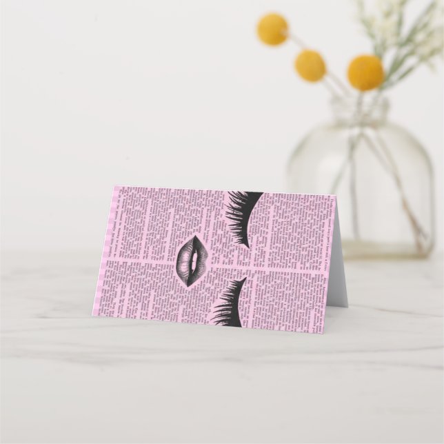 Cartão De Fidelidade Pink Beauty Folded Loyalty Card Feminine Aesthetic (Frente)