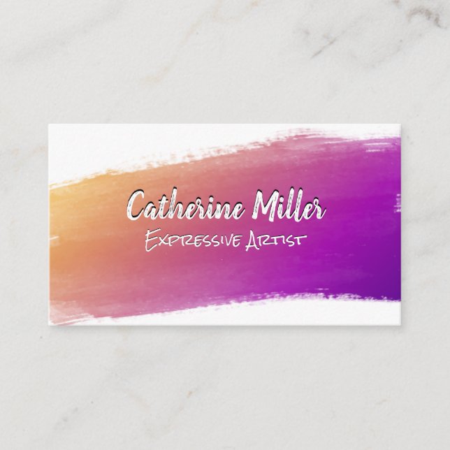 Cartão De Fidelidade Pintura Bruta | Artística Expressiva (Frente)