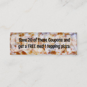 Cartão De Fidelidade Pizza Coupon - Pronto para personalizar