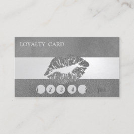Cartão De Fidelidade Placa de Lealdade do Lip da Glittery,Leather Look