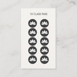Cartão De Fidelidade Placa de Pass Classe Lotus Flower 10