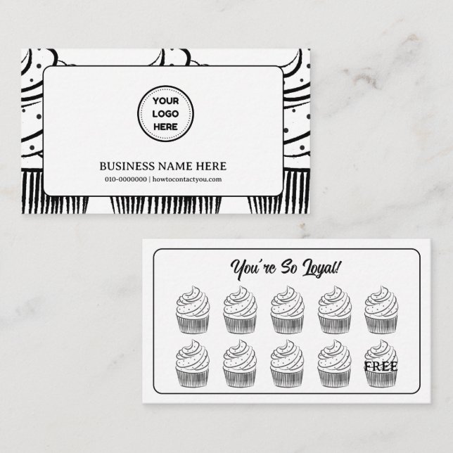 Cartão De Fidelidade Ponto de Recompensa do Compro Café da padaria cupc (Frente/Verso)