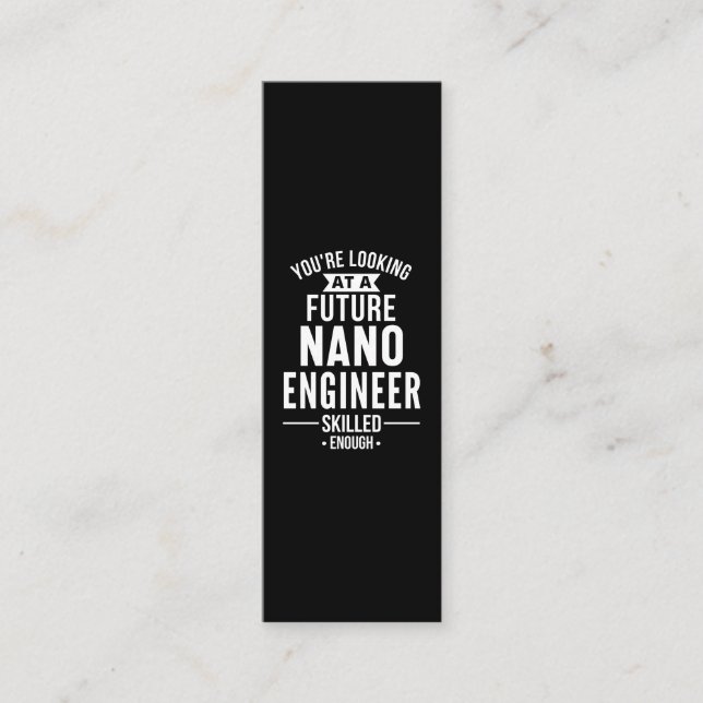 Cartão De Fidelidade presente de engenheiro NANO (Frente)