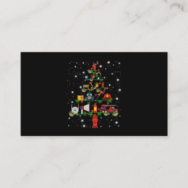 Cartão De Fidelidade Presente do Bombeiro | Feliz Natal para os Bombeir (Frente)