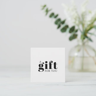 Cartão De Fidelidade Presente Empresarial Simples e Elegante