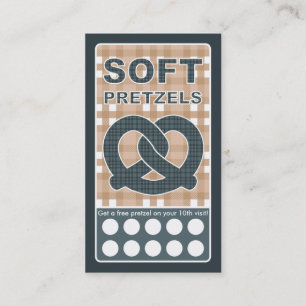 Cartão De Fidelidade pretzel da xadrez
