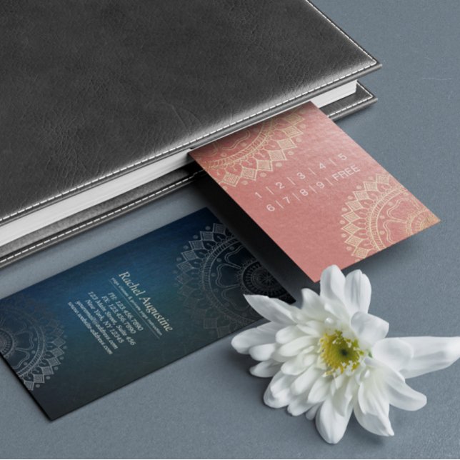 Cartão De Fidelidade Professor de Meditação Yoga Dourado Mandala Loyalt (Criador carregado)