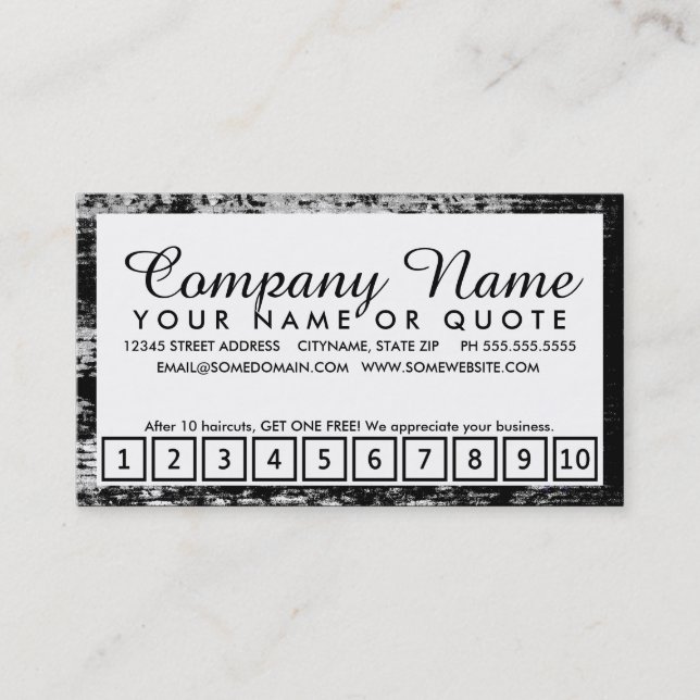 Cartão De Fidelidade programa americano da lealdade da beleza (Frente)