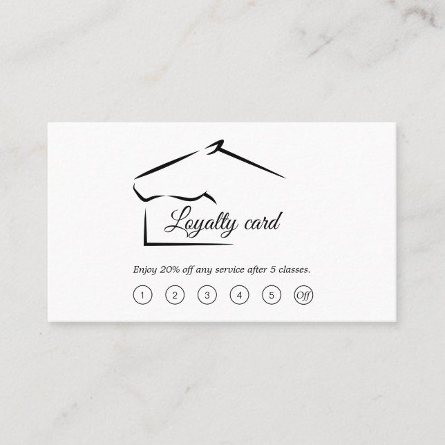 Cartão De Fidelidade Rancho de Cavalo | Fazenda de cavalos (Frente)