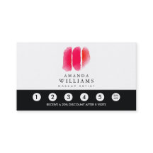 Red Watercolor Makeup Artist Amostra lealdade