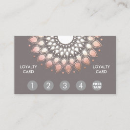 Cartão De Fidelidade Rosa Dourado Mandala Spray Tan Loyalty Punch